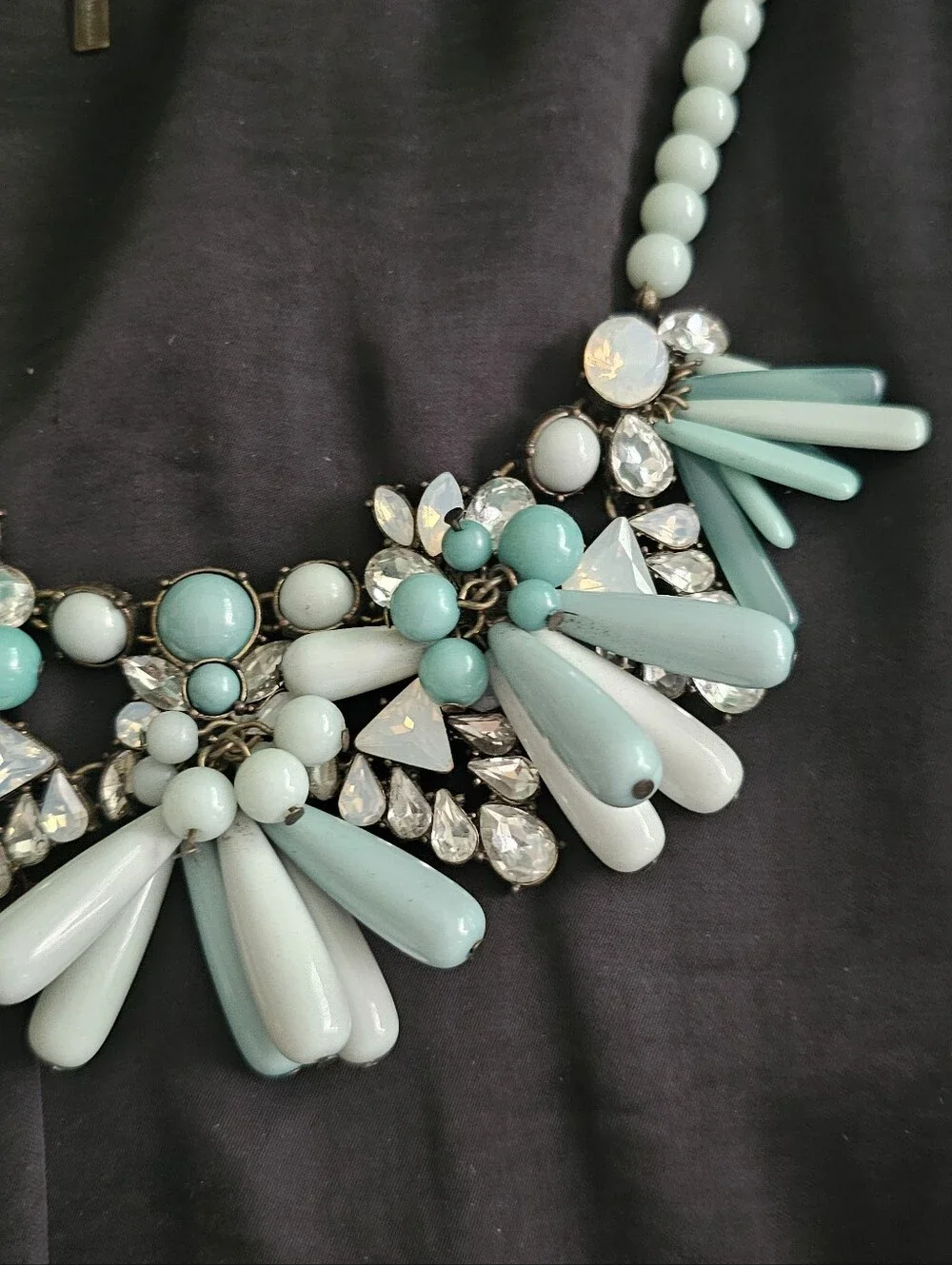 BaubleBar 'Greta' Mint Green & Teal Bib Statement Necklace